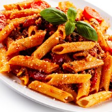 Meat Sauce With Penne Half Tra