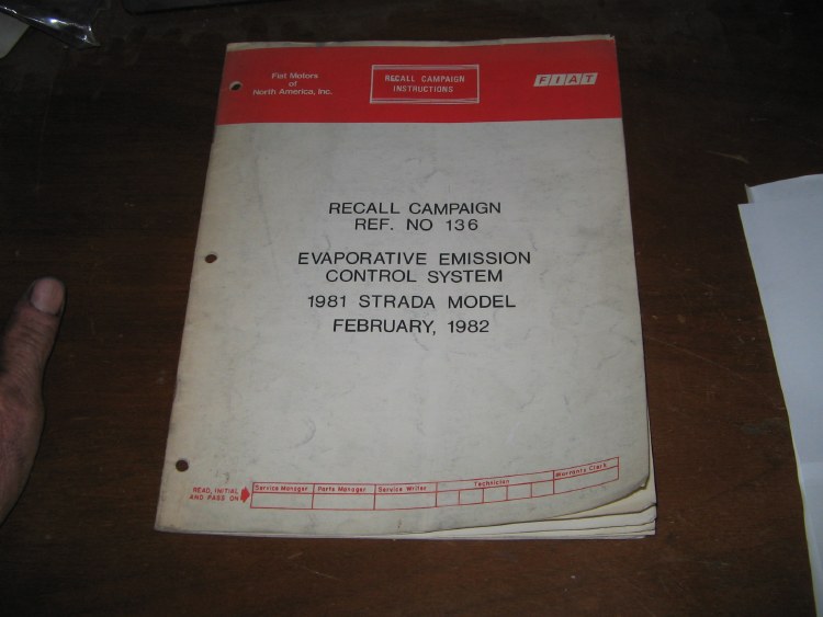 RECALL KIT 136 INSTRUCTIONS