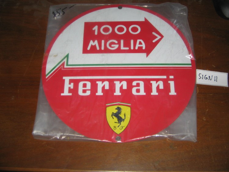 ROUND 1000 MIGLIA FERRARI SIGN