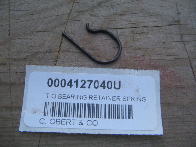 T O BEARING RETAINER SPRING