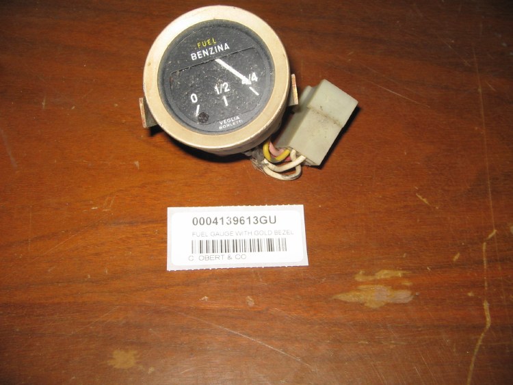 FUEL GAUGE WITH GOLD BEZEL