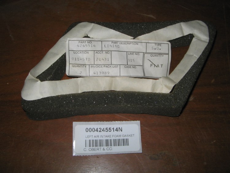 LEFT AIR INTAKE FOAM GASKET