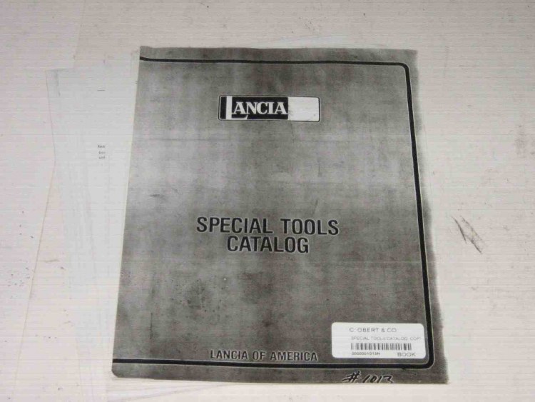 SPECIAL TOOLS CATALOG, COPY