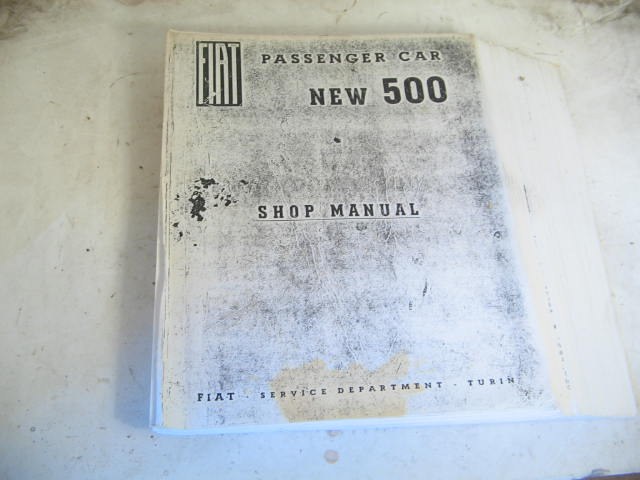 EARLY SHOP MANUAL, COPY