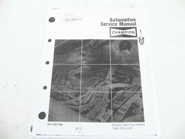 SPARK PLUG SERVICE MANUAL