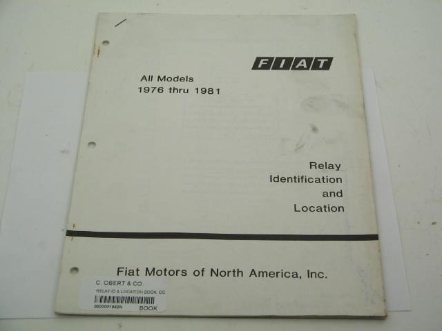 RELAY ID & LOCATION BOOK, COPY
