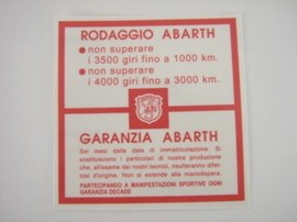 ABARTH WINDOW BREAK-IN STICKER