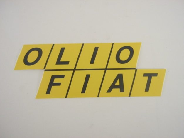 FIAT"OLIO FIAT" STICKER 190 MM