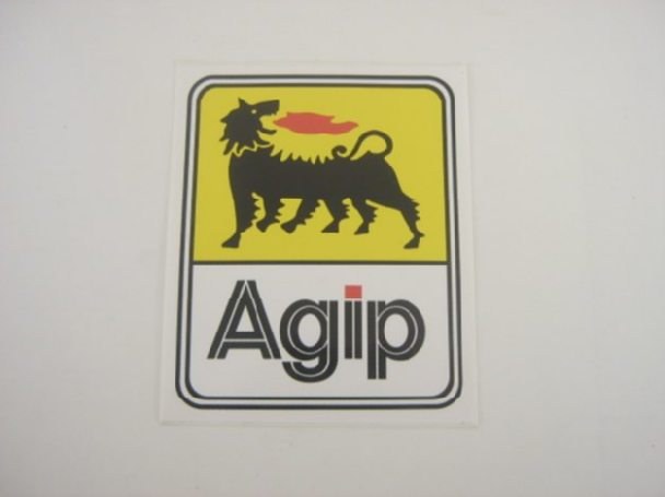 AGIP YELLOW & WHITE STICKER