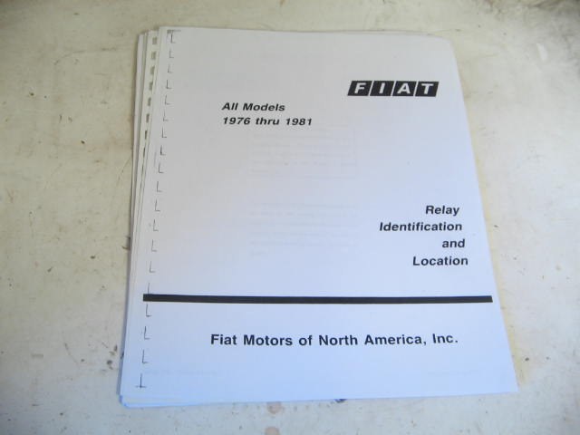 RELAY ID & LOCATION BOOK, COPY