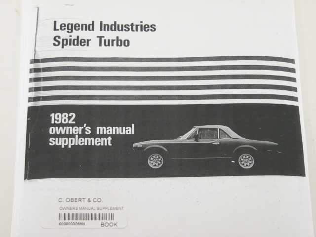 OWNERS MANUAL SUPPLEMENT, COPY