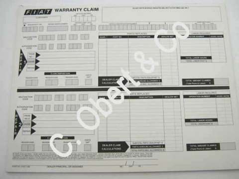 WARRANTY CLAIM FORM