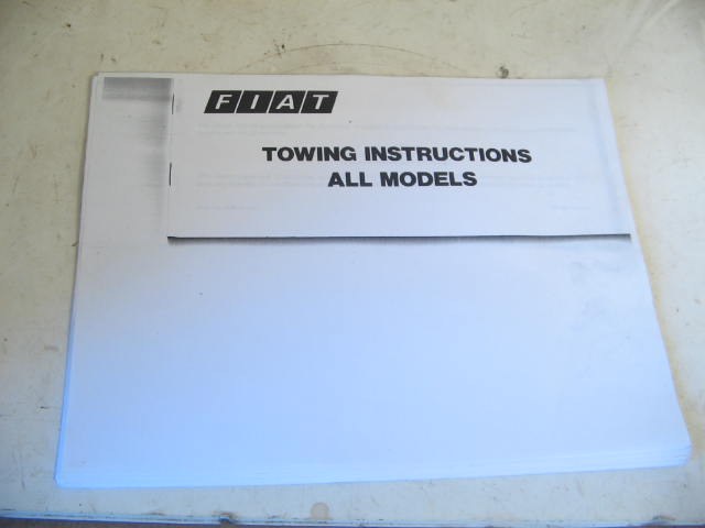 TOWING INSTRUCTIONS, COPY