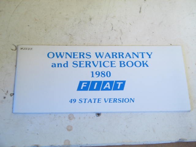 1980 SERVICE BOOK, COPY