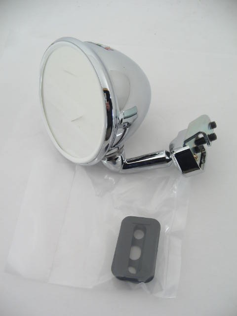 CHROMED ROUND EXTERIOR MIRROR