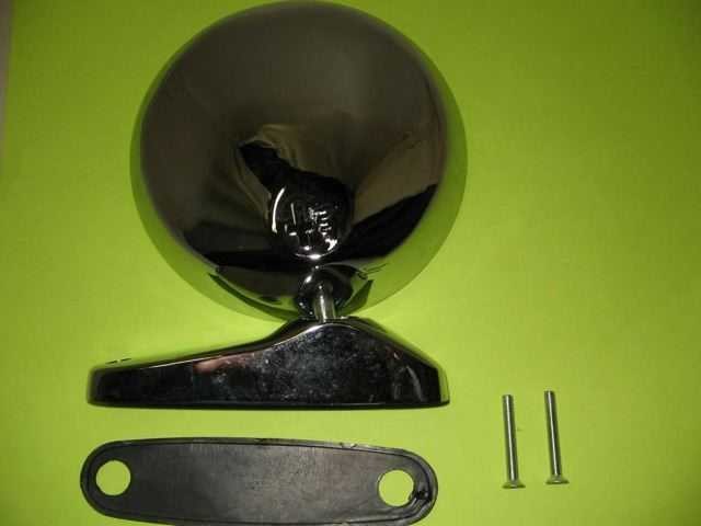 CHROMED ROUND OUTSIDE MIRROR