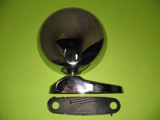 CHROMED ROUND OUTSIDE MIRROR