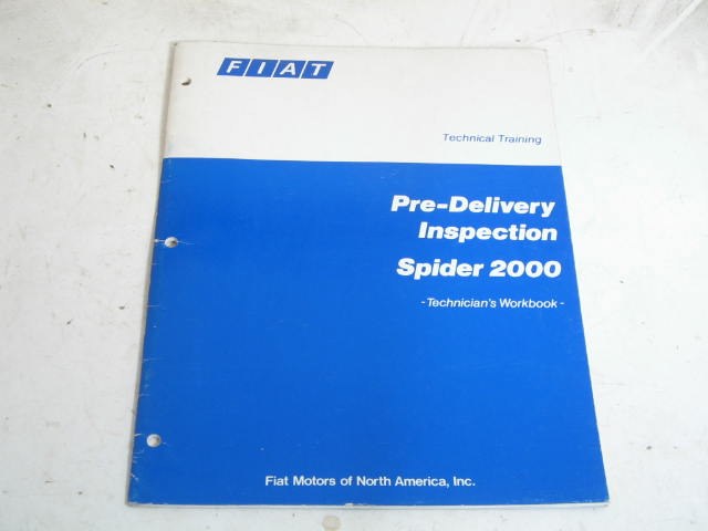 PRE-DELIVERY WORKBOOK, COPY