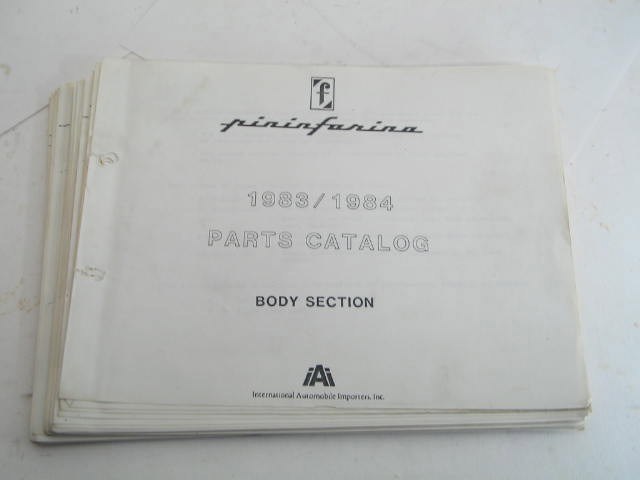 1983/84 BODY PARTS BOOK, COPY