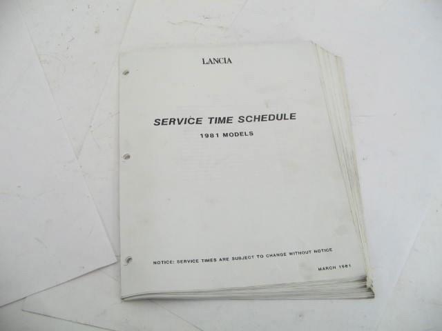SERVICE TIME SCHEDULE, COPY