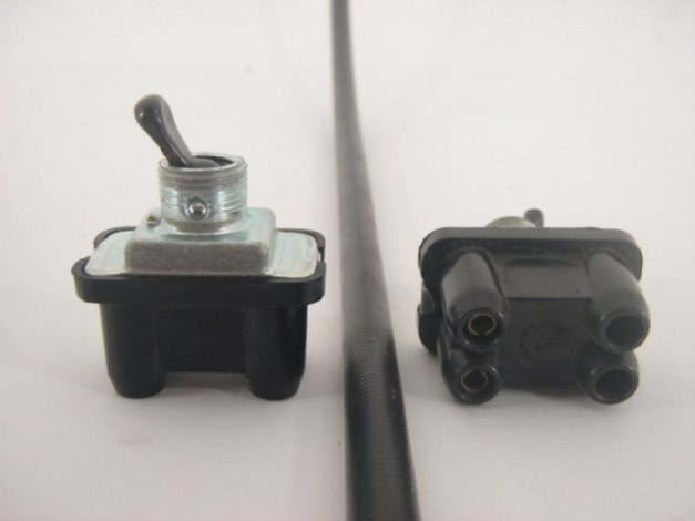 2 ROUND WIRE BLACK SWITCH