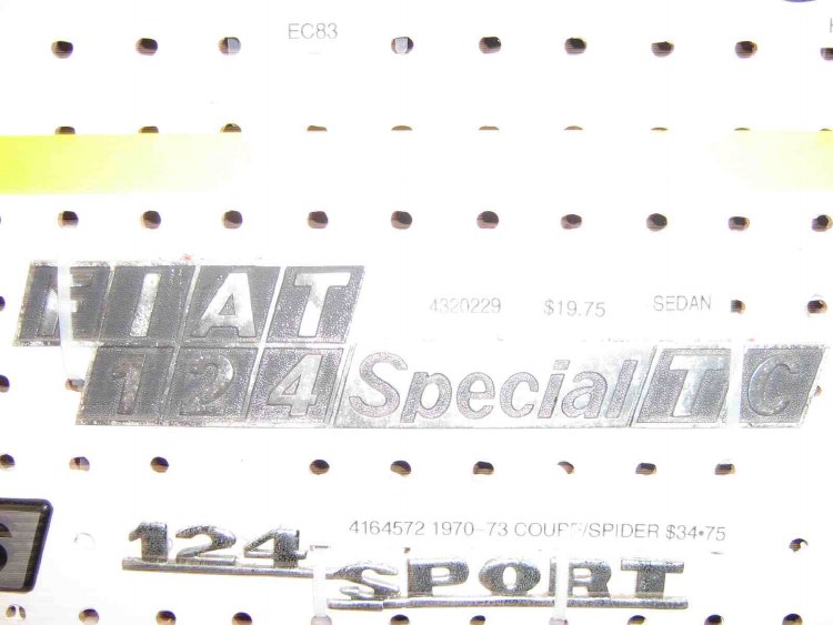 1974 FIAT 124 SPECIAL TC EMBLM