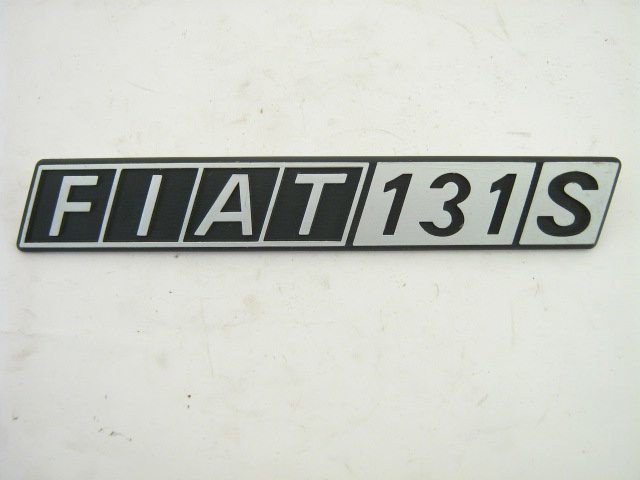 "FIAT 131 S" REAR EMBLEM