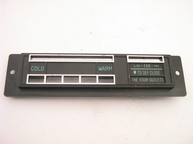 HEATER FACE PLATE