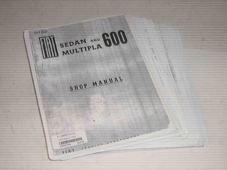 1955-67 SHOP MANUAL, COPY