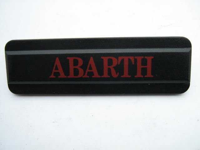 "ABARTH" EMBLEM, RED & BLACK