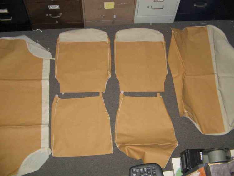 BEIGE F & R SEAT UPHOSTERY SET