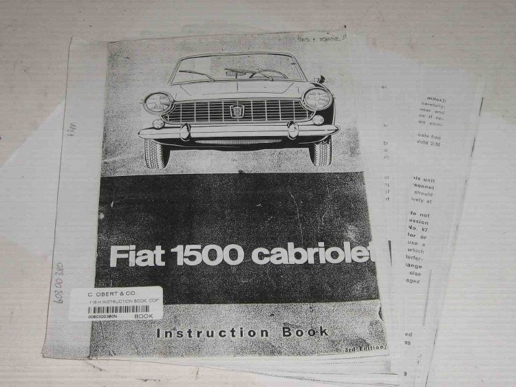 118 H INSTRUCTION BOOK, COPY