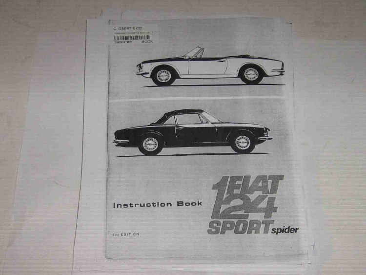 1966-9/67 OWNERS MANUAL, COPY