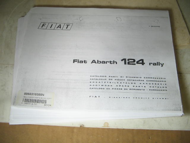 RALLY BODY PARTS BOOK, COPY