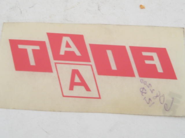 FIAT FLYING A STICKER, RED