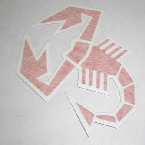 ABARTH RED SCORPION STICKER