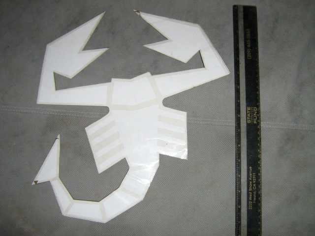 ABARTH SCORPION DECAL, 380 MM