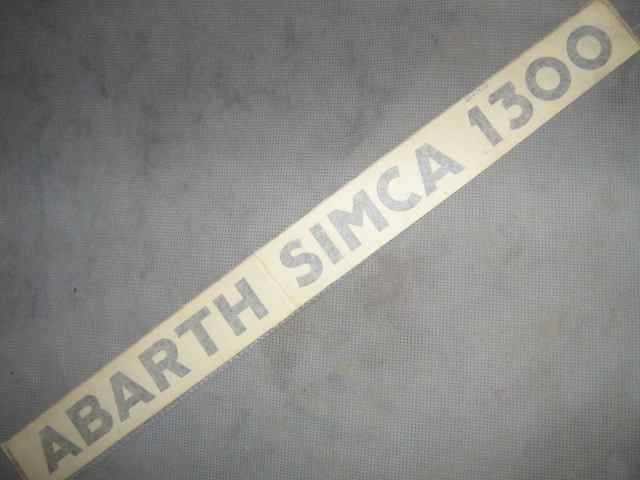 "ABARTH SIMCA 1300" STICKER
