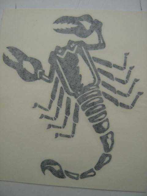 BLACK ABARTH SCORPION STICKER