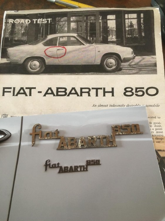 ABARTH 850 ALLEMANO EMBLEM