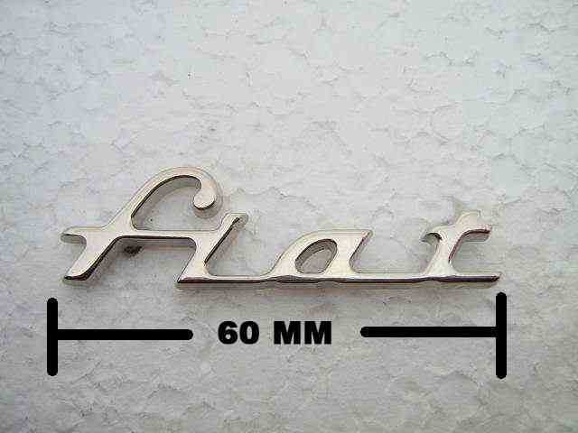60 MM LONG SCRIPT FIAT EMBLEM