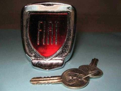 RED FRONT TRUNK LOCK ASSY