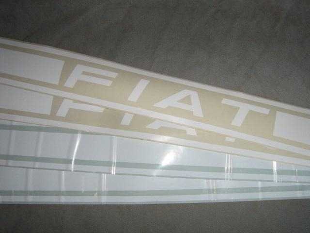 WHITE "FIAT" SIDE STRIPE KIT