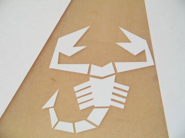 ABARTH WHITE SCORPION STICKER