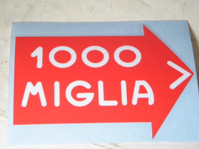 RED 1000 MIGLIA STICKER, 70 MM