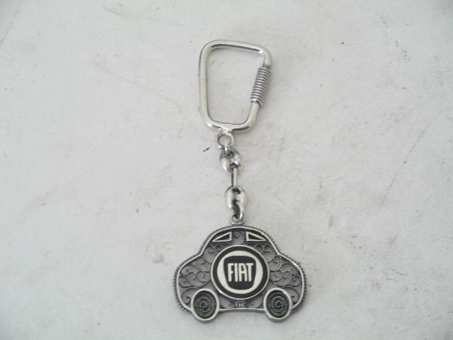 STERLING SILVER FIAT KEY FOB