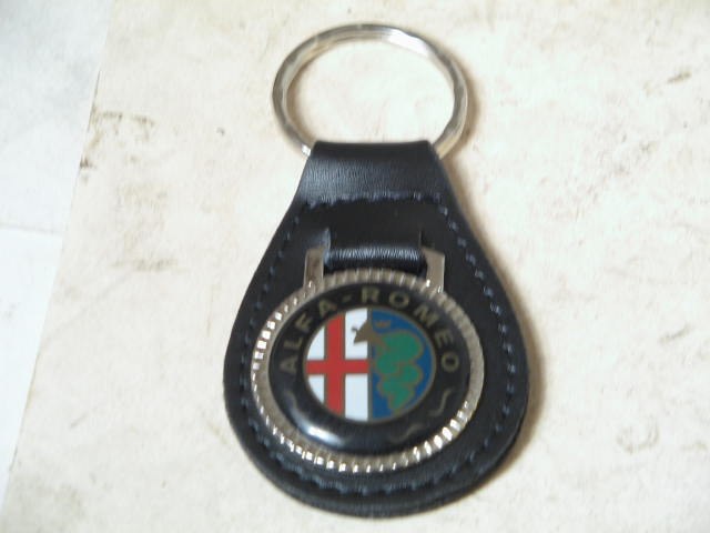 ALFA BLACK LEATHER KEY FOB