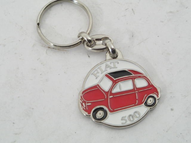 RED FIAT 500 KEY FOB