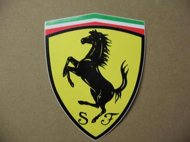 FERRARI "S F" SHIELD STICKER