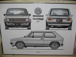 VW GOLF MK1 GTI POSTER